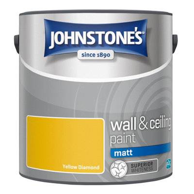 B&Q -  Wall & Ceiling Yellow Diamond Matt Paint2.5L - Image 6