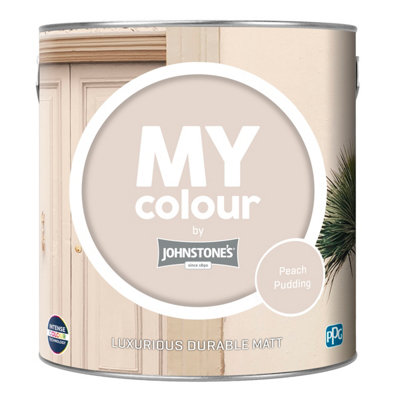 Johnstone's My Colour Durable Matt Paint Peach Pudding2.5L from B&Q