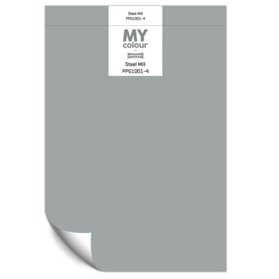 Johnstone's My Colour Durable Matt Paint Steel MillPeel And Stick Sample from B&Q