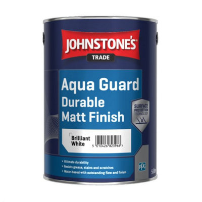 Johnstone's Trade Johnstone's Aqua Guard Matt Brilliant White 5L from B&Q
