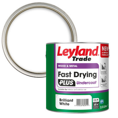 Leyland Trade Fast Dry Plus Brilliant White Metal & Wood Undercoat2.5L from B&Q