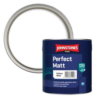 Johnstone's Trade Perfect Matt Brilliant White Wall & Ceiling Emulsion Paint2.5L from B&Q