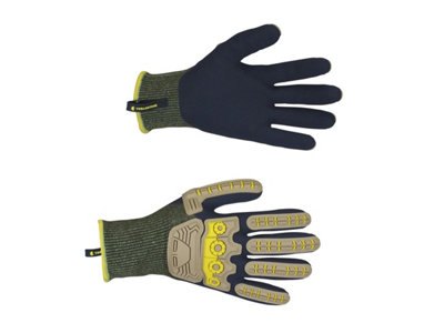 Clip Glove Clipglove Ultimate Gardening Safety GlovesCut Resistant Impact Protection Nitrile With CarabinerLarge from B&Q