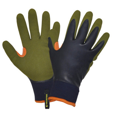 Clip Glove Clipglove Men's Warm 'n' Waterproof Gardening GlovesThermal -20C Double Dipped Latex With CarabinerMedium from B&Q