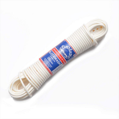 Everlasto 'kleenwash' White Pvc Clothes/washing Line 4.8mm X 25M from B&Q