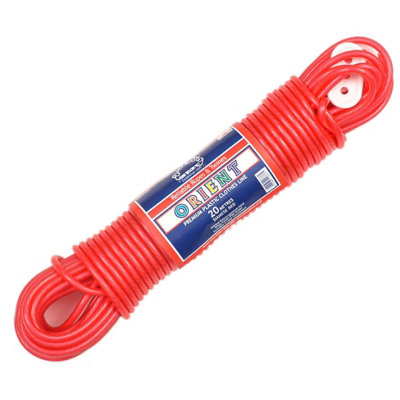 Everlasto 'orient' Premium Quality Pvc Clothesline 4.8mm X 20MSiamese Red from B&Q