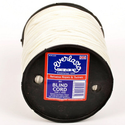 Quality Everlasto White Nylon Blind Cord 3mm X 100M from B&Q