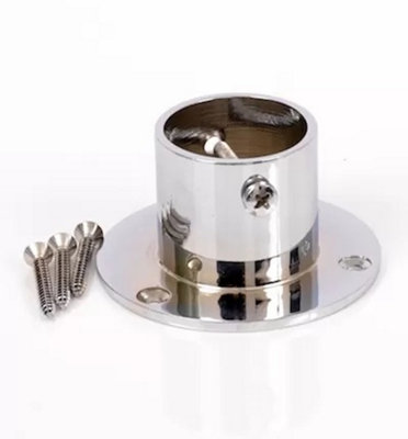 EVERLASTO Polished Chrome Cup End Rope End Cup For 32mm Decking Rope from B&Q