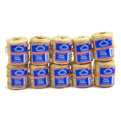 10 PackEverlasto Natural Sisal Tying Twine 150G Spools from B&Q