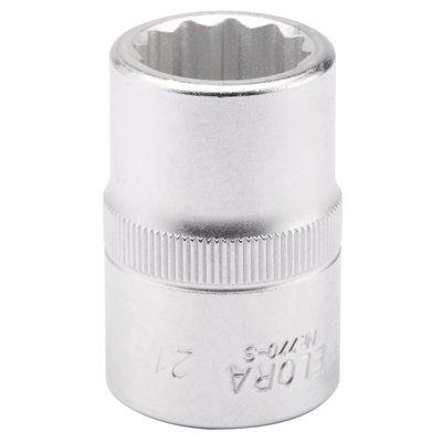 Draper 21mm 3/4" Square Drive Elora Bi-Hexagon Socket 690 from B&Q