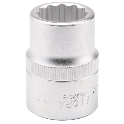 Draper 22mm 3/4" Square Drive Elora Bi-Hexagon Socket 707 from B&Q