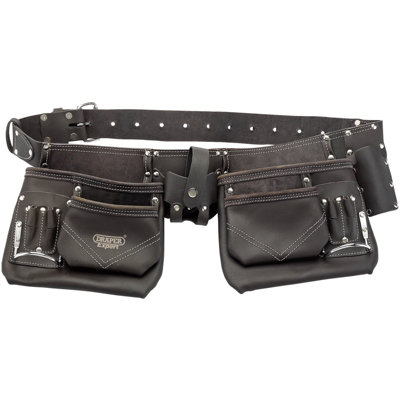 Draper Oil-Tanned Leather Double Pouch Tool Belt 03138 from B&Q