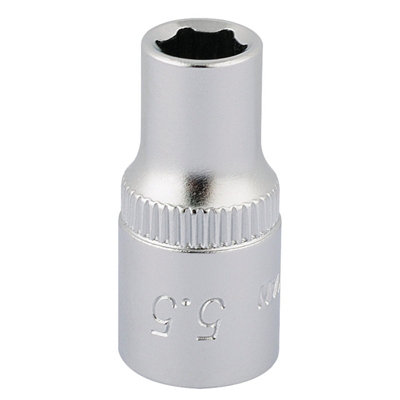 Draper Elora Hexagon Socket1/4" Sq. Dr.5.5mm 11094 from B&Q