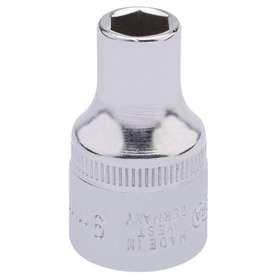 Draper 9mm 1/2" Square Drive Elora Hexagon Socket 15298 from B&Q