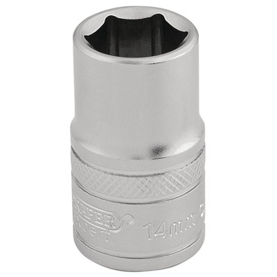 Draper 1/2" Square Drive 6 Point Metric Socket 14mm 16604 from B&Q