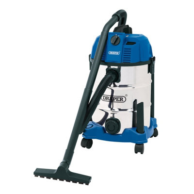 Draper 230V Wet & Dry Vacuum Cleaner30L Stainless Steel Tank1600W from B&Q