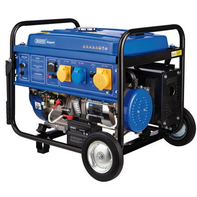 Draper Petrol Generator With Wheels5000W 23987 from B&Q