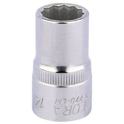 Draper 14mm 1/2" Square Drive Elora Bi-Hexagon Socket 24591 from B&Q