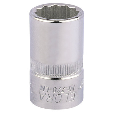 Draper 16mm 1/2" Square Drive Elora Bi-Hexagon Socket 24616 from B&Q