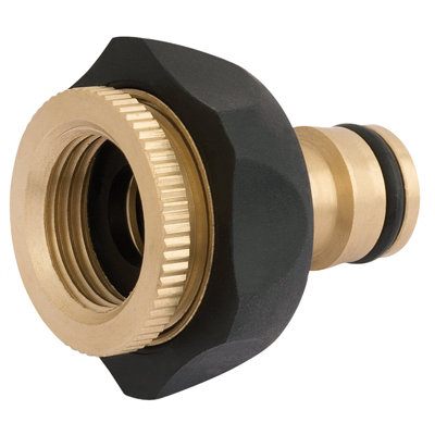 B&Q -  Brass And Rubber Tap Connector1/23/4" 24646