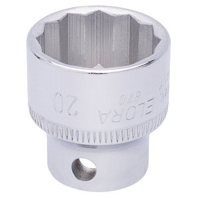 Draper Elora Bi-Hexagon Socket3/8" Sq. Dr.20mm 25961 from B&Q