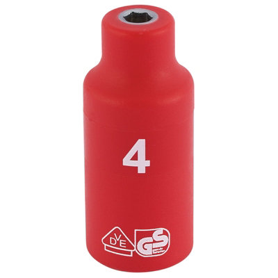 B&Q -  Fully Insulated Vde Socket1/4" Sq. Dr.4mm 31143
