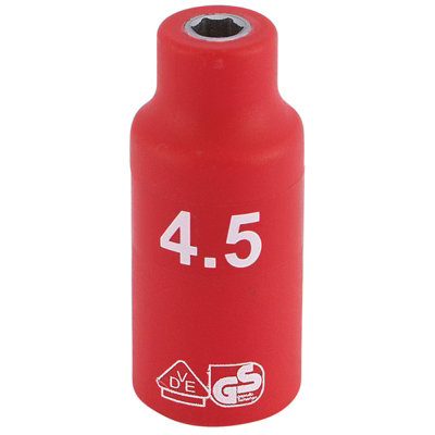 B&Q -  Fully Insulated Vde Socket1/4" Sq. Dr.4.5mm 31156