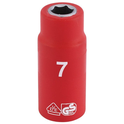 B&Q -  Fully Insulated Vde Socket1/4" Sq. Dr.7mm 31325