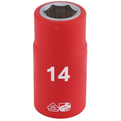 B&Q -  Fully Insulated Vde Socket1/2" Sq. Dr.14mm 31789