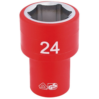 B&Q -  Fully Insulated Vde Socket1/2" Sq. Dr.24mm 31954