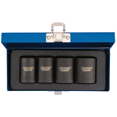 Draper Locking Wheel Nut Set, 1/2" Sq. Dr. (4 Piece) 34032 Size 1