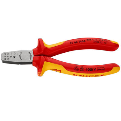 B&Q -  Knipex 97 68 145 A Vde Crimping Pliers For Wire Ferrules145mm
