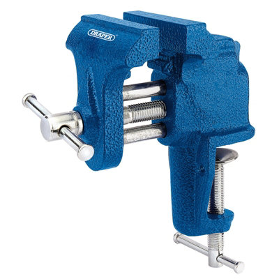 Draper Bench Vice 75mm Cast Iron Curved Serrated Jaws 40mm Clamp Capacity from B&Q