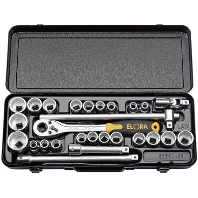 Draper Elora Metric And Imperial Socket Set1/2" Sq. Dr. (28 Piece) 50650 from B&Q