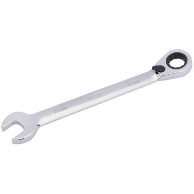 Draper Hi-Torq Metric Reversible Ratcheting Combination Spanner, 15Mm 52003