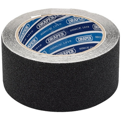 Draper  Heavy Duty Safety Grip Tape Roll3.7M X 50mmBlack 63384 from B&Q