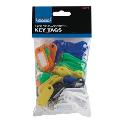 Draper Assorted Key Tags (Pack Of 50) 64271 from B&Q