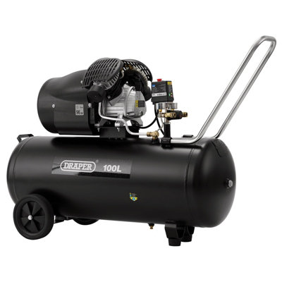 Draper 100L Direct Drive V-Twin Air Compressor, 2.2Kw/3Hp 65396