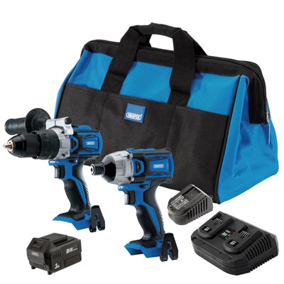 Draper  D20 20V Combi/driver Kit1 X 4.0Ah Battery1 X 3.0Ah Battery1 X Charger 70367 from B&Q