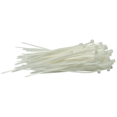 Draper Cable Ties2.5 X 100mmWhite Pack Of 100 70390 from B&Q