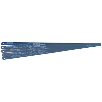 Draper Assorted Flexible Carbon Steel Hacksaw Blades, 300mm (Pack Of 5) 74118