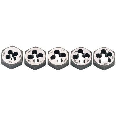 B&Q -  Metric Hexagon Die Nut Set (5 Piece) 79198