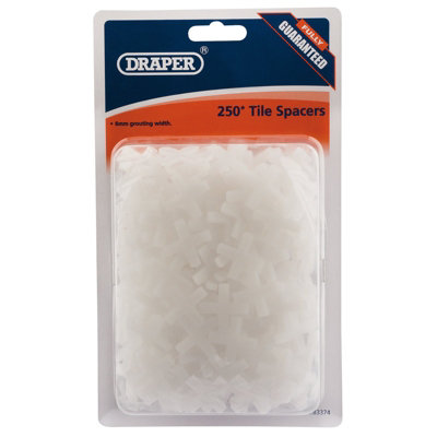 Draper Tile Spacers6mm (Approx 250) 83374 from B&Q
