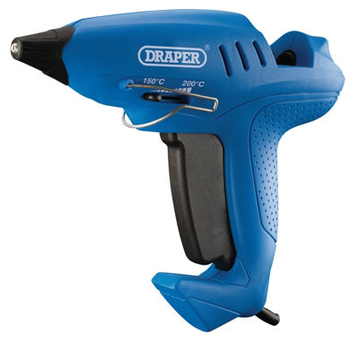 Draper 400W Variable Heat Glue Gun Trigger Feed Retractable Stand 6 Glue Sticks from B&Q