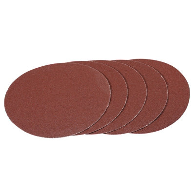 Draper Hook And Loop Aluminium Oxide Sanding Discs180mm60 Grit (Pack Of 5) 93388