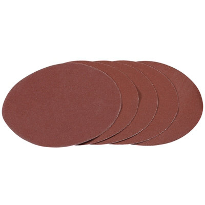Draper Hook And Loop Aluminium Oxide Sanding Discs180mm120 Grit (Pack Of 5) 93427