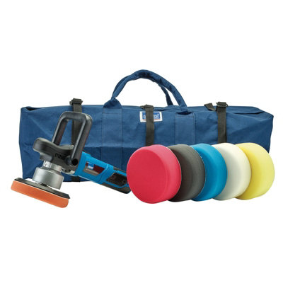 Draper Storm Force 900W 150mm Dual Action Polisher Kit With 5 Polishing Pads And Tool Bag from B&Q