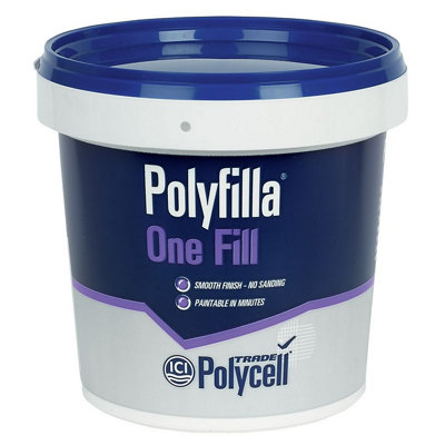 Polycell 5093025 Polyfilla Trade One Fill 1 Litre, White - PACK 4 - Image 8