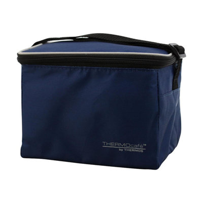 B&Q -  Thermocafe Insulated Family Cooler Bag 5LSmall Navy Blue Picnic & Lunch Cool BagKeeps Food Cold Up To 5 Hours