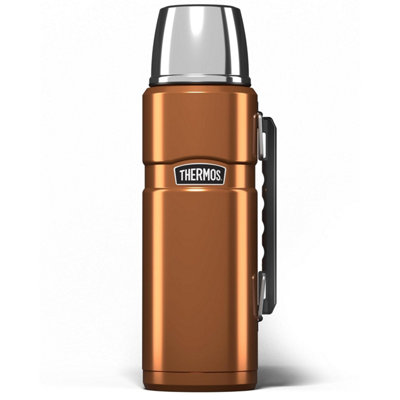 ThermosStainless King Copper Travel Flask (1.2 L)Leak Proof Insulated Tea & Coffee For & Cold DrinksBuilt-In Cup from B&Q